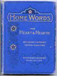 Front cover of the 1899 Home Words church magazine