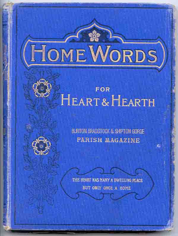 Front cover of the 1899 'Home Words' church magazine 
