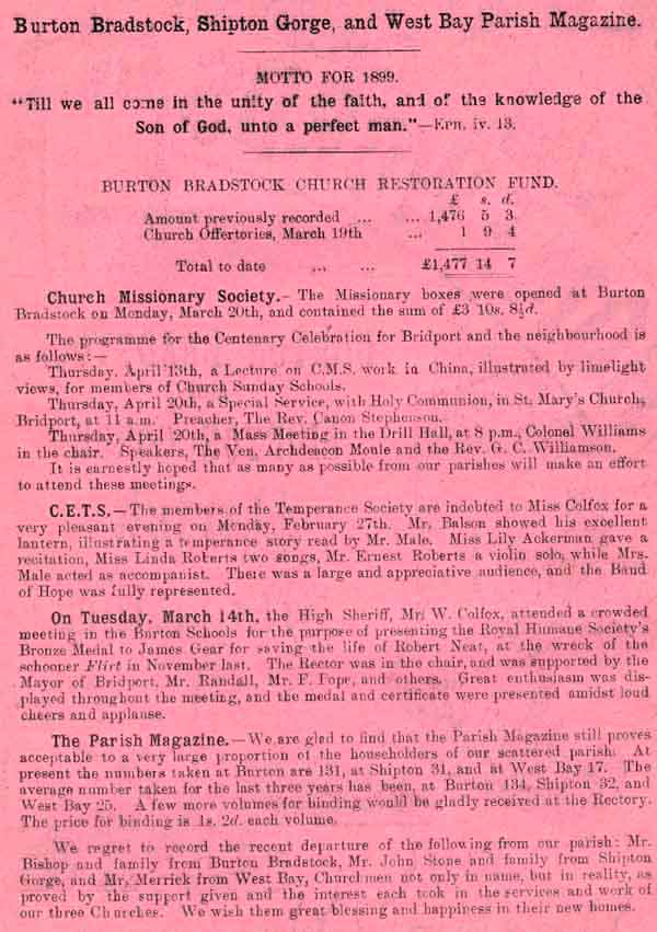 April newsletter 1899