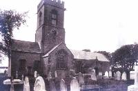 Churchyard before the gravestones were moved in February 1975