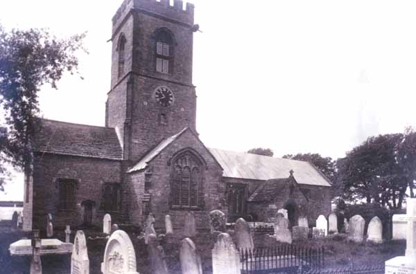 Churchyard before the gravestones were moved 