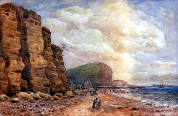 West Bay & Burton Cliffs - 1889