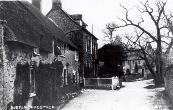 Cottages beside Girt House before the fire 