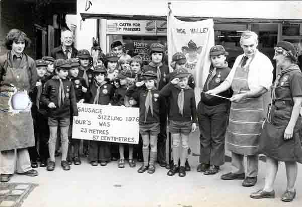 Sausage sizzling by Bride Valley cubs in 1976