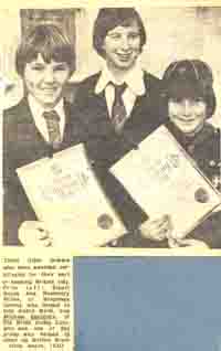 Press cutting showing the 3 top cubs with their ·Keep Britain Tidy· 