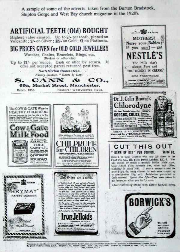 Adverts from 1920's