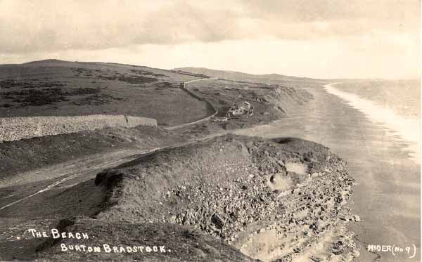 Note cart track on cliff   C. 1920