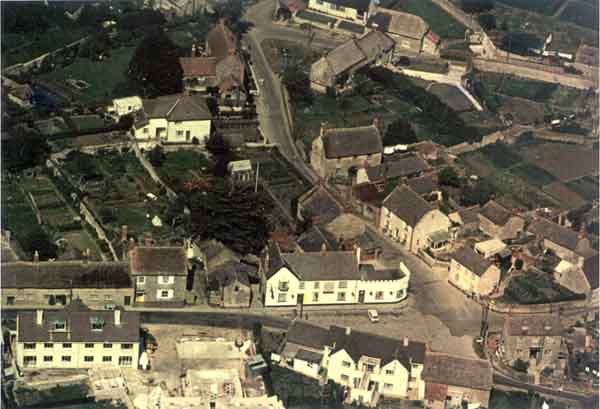 Aerial view of the village by the Anchor Hotel 1963