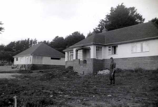 Douglas Northover surveying the garden of 31 Annings Lane - he had to landscape it!