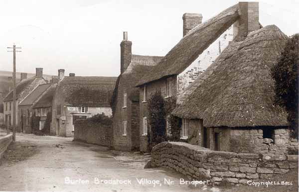 These old cottages - shown here around 1929 - were later burnt down.