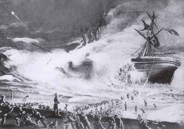 Drama as the Royal Adelaide struck the Chesil in 1872