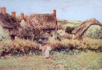 Old painting of Syme's cottage