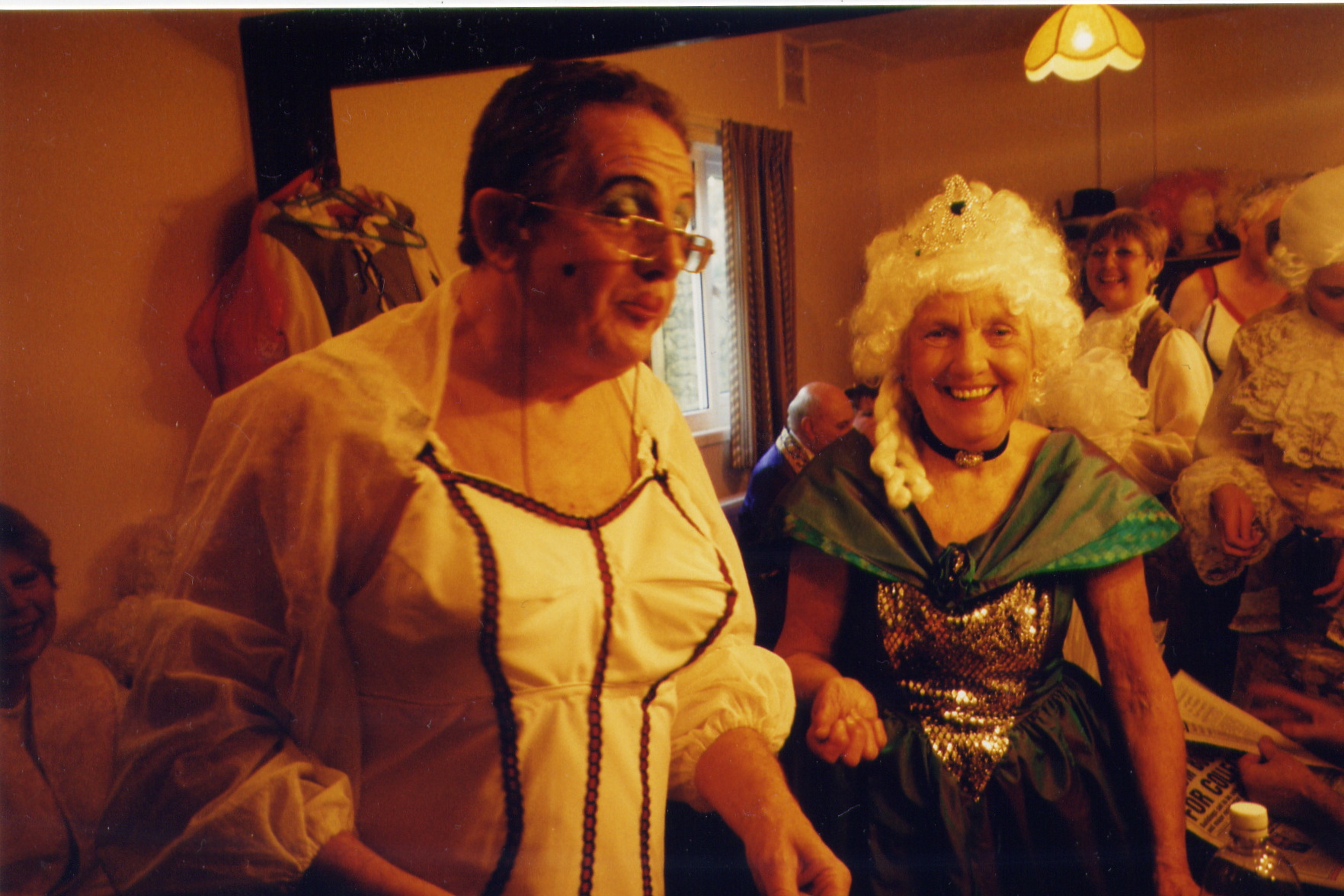 Mike Read dressing for ‘Dame’ and Mary Bailey – “Cinderella” 2000