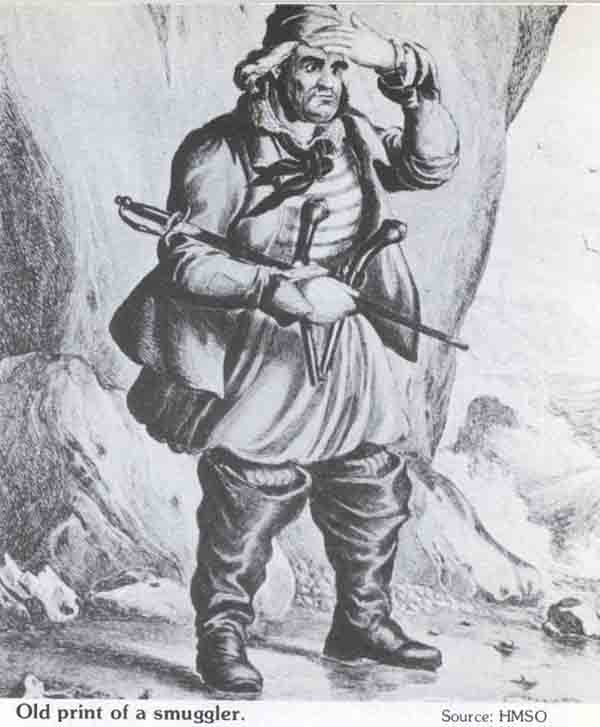 Old print of a smuggler