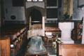 Two bells had already been moved up the aisle and 'parked' close by the Font awaiting their turn to be wheeled out of the Church.