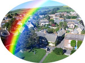 Church Tower View Of Village